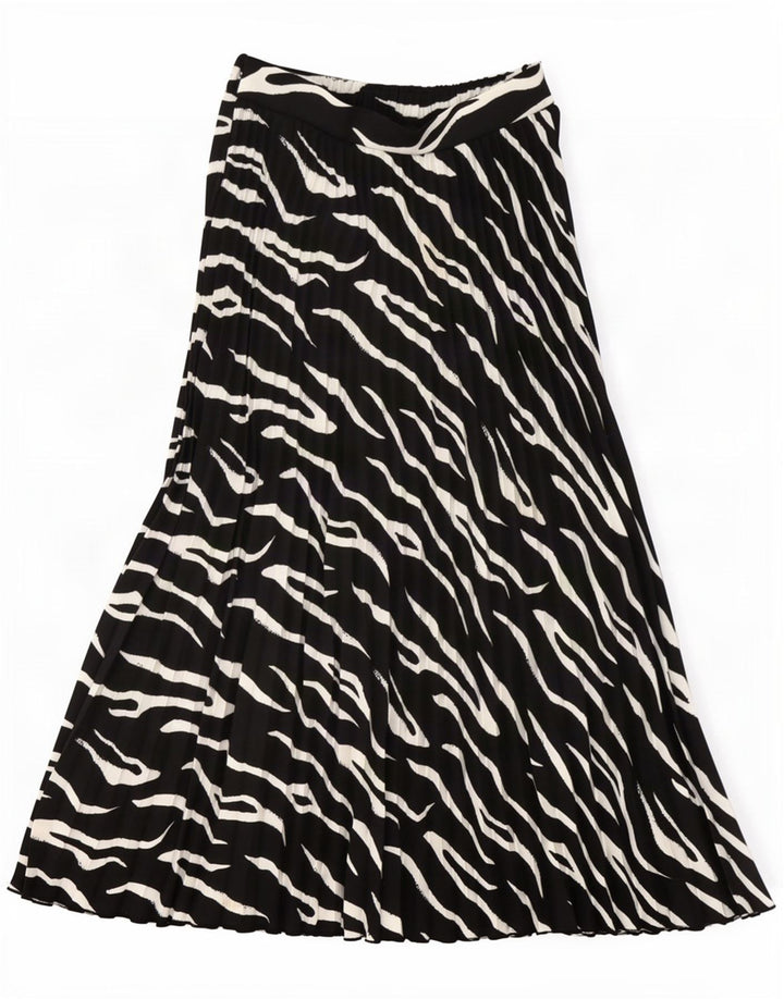 Marks & Spencer Womens Maxi Skirt UK 6 XS Black Animal Print Polyester