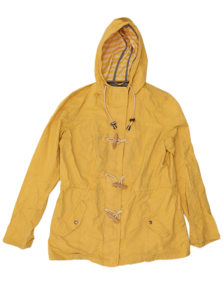 Fat Face Womens Hooded Utility Jacket UK 12 Medium Yellow Polyester