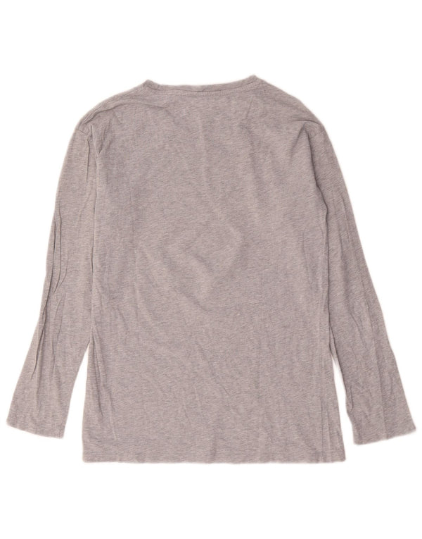Kenzo Boys Paris Graphic Top Long Sleeve 13-14 Years Grey Flecked Cotton