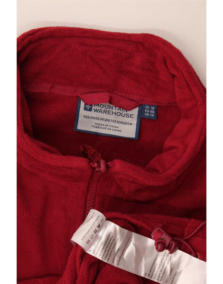 Mountain Warehouse Womens Liner Fleece Jacket UK 18 XL Burgundy Polyester
