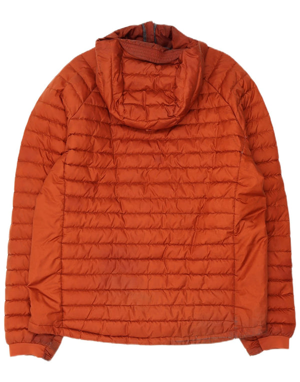 North Ridge Mens Hooded Padded Jacket UK 40 Large Brown Polyester