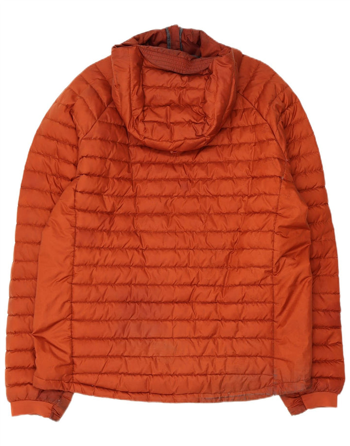 North Ridge Mens Hooded Padded Jacket UK 40 Large Brown Polyester