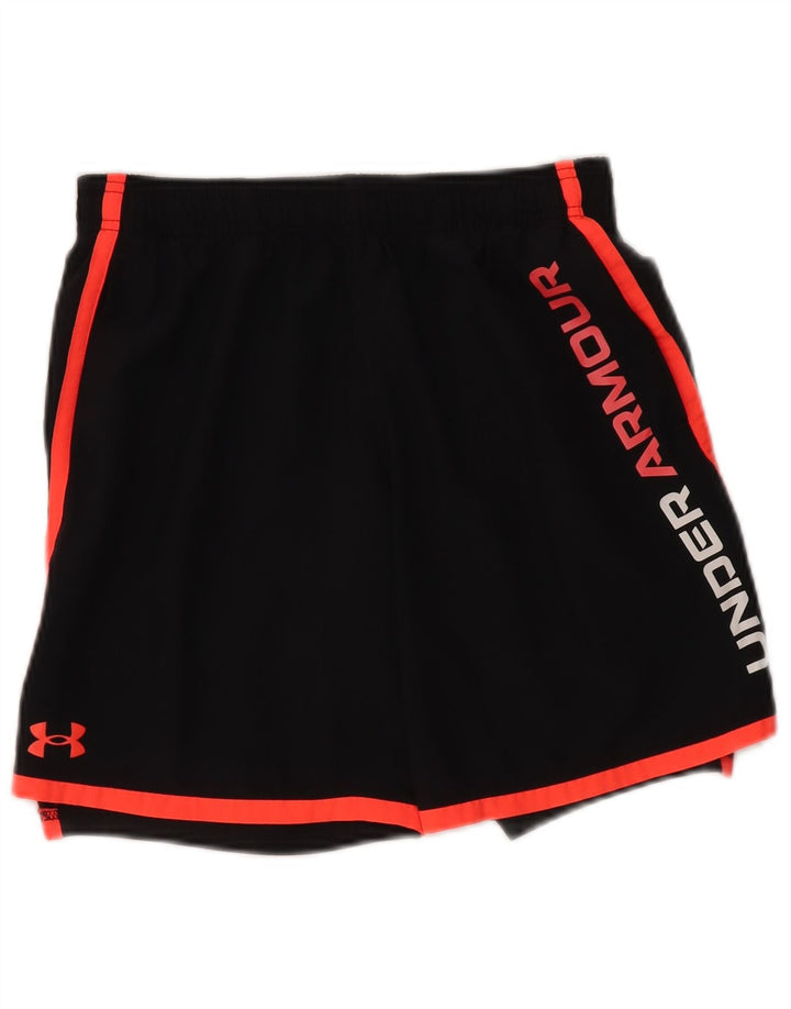 Under Armour Boys Graphic Sport Shorts 11-12 Years Large Black Polyester