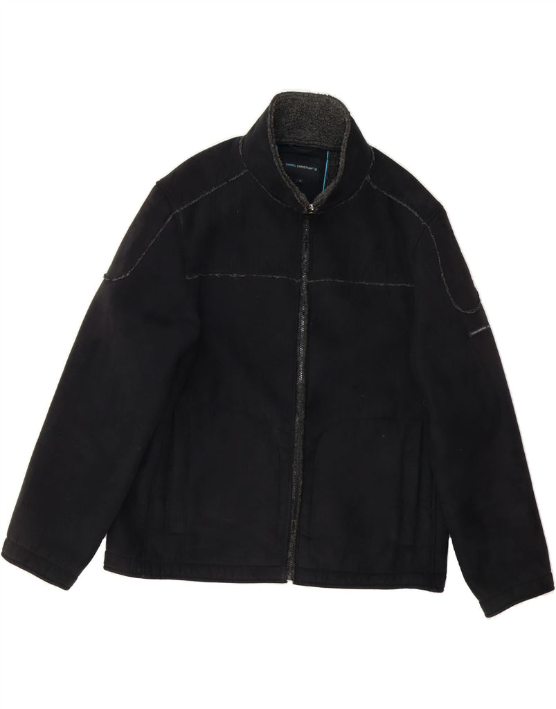 VINTAGE Mens Bomber Jacket UK 40 Large Black Vintage Vintage and Second-Hand Vintage from Messina Hembry 