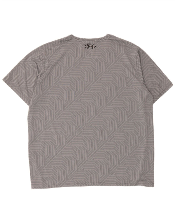 Under Armour Mens T-Shirt Top XL Grey Geometric