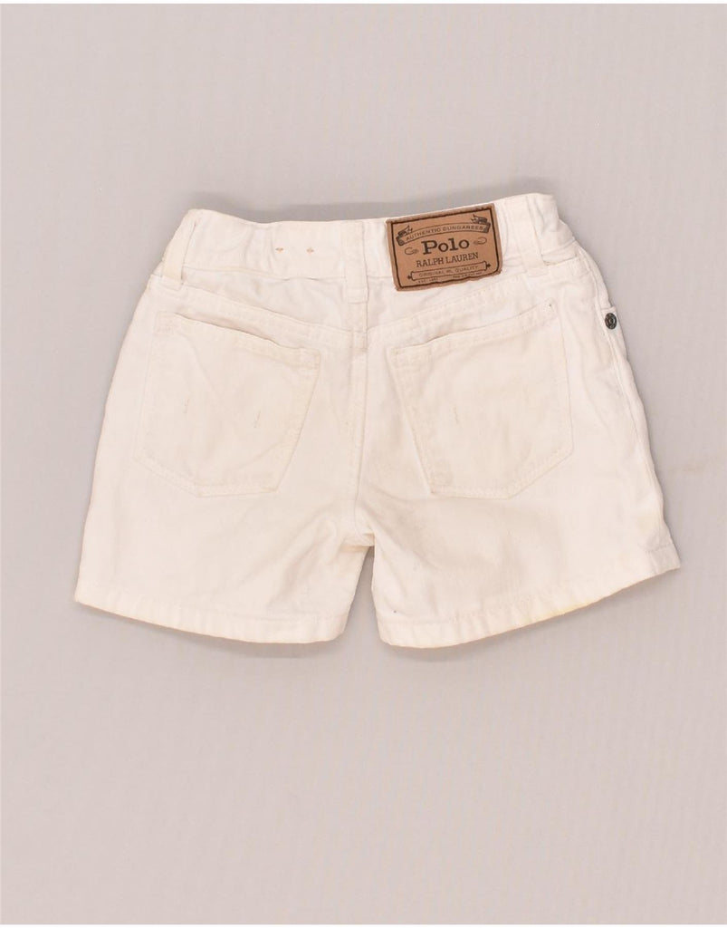 POLO RALPH LAUREN Girls Denim Shorts 3-4 Years W20  White Cotton | Vintage Polo Ralph Lauren | Thrift | Second-Hand Polo Ralph Lauren | Used Clothing | Messina Hembry 