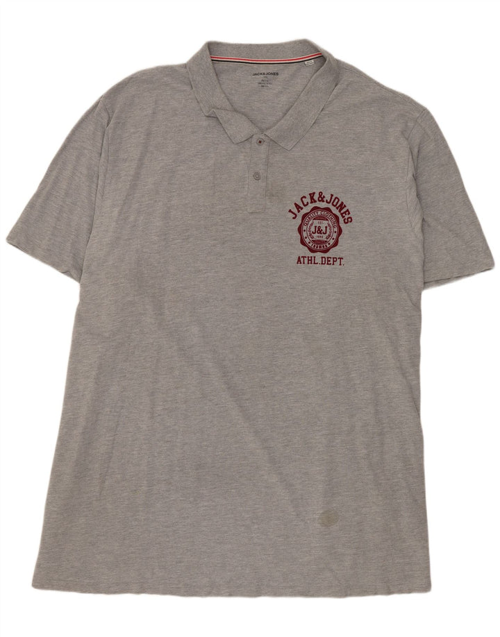 Jack & Jones Mens Polo Shirt 6XL Grey Cotton