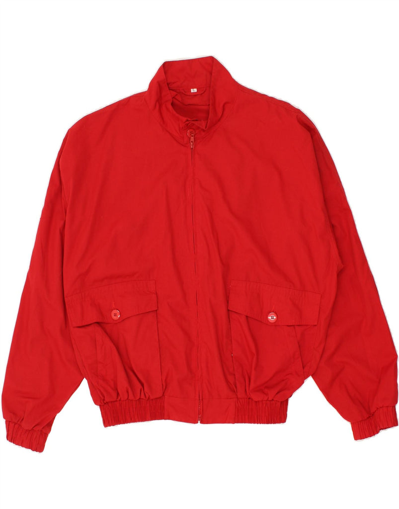 VINTAGE Mens Bomber Jacket UK 40 Large Red Polyester | Vintage Vintage | Thrift | Second-Hand Vintage | Used Clothing | Messina Hembry 