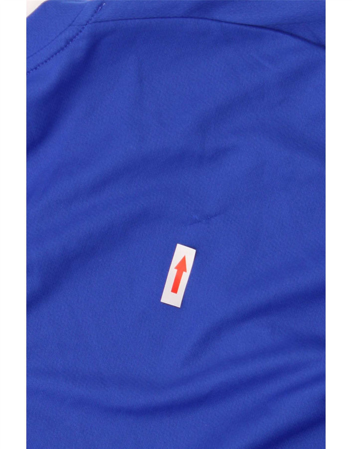 Adidas Mens Climalite T-Shirt Top Medium Blue Colourblock Polyester