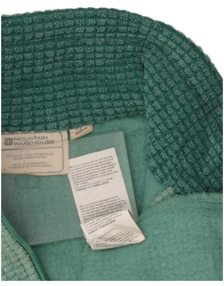 MOUNTAIN WAREHOUSE Womens Zip Neck Fleece Jumper UK 8 Small Green