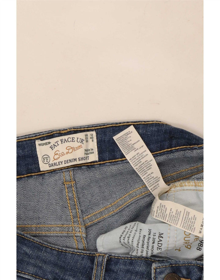 Fat Face Womens Darley Denim Shorts UK 12 Medium W28 Blue Cotton