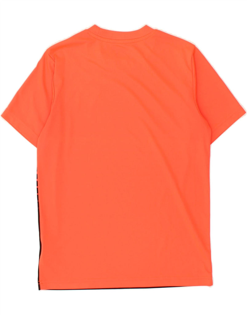 PUMA Boys Graphic T-Shirt Top 11-12 Years Orange Colourblock Polyester | Vintage Puma | Thrift | Second-Hand Puma | Used Clothing | Messina Hembry 