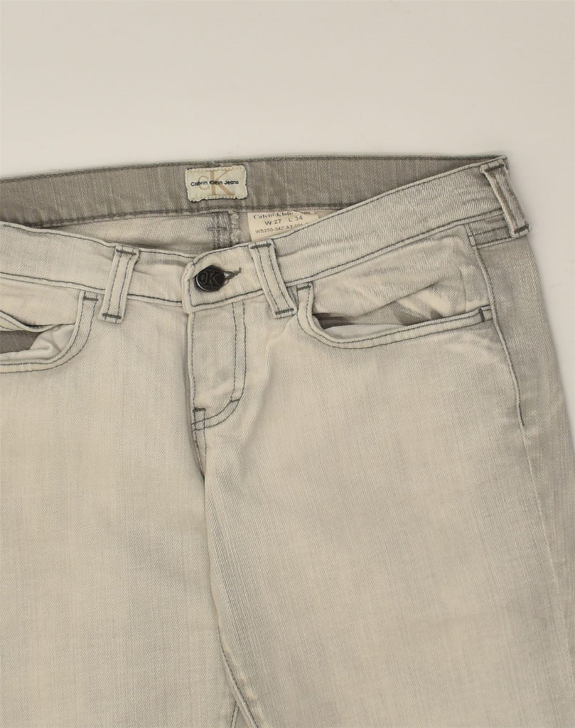 CALVIN KLEIN Womens Bootcut Jeans W27 L30 Grey Cotton | Vintage Calvin Klein | Thrift | Second-Hand Calvin Klein | Used Clothing | Messina Hembry 