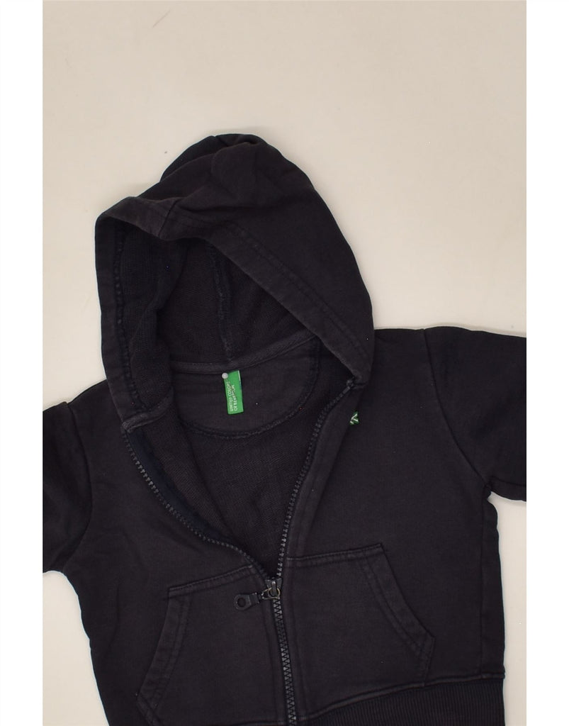 BENETTON Baby Boys Zip Hoodie Sweater 12-18 Months Black | Vintage Benetton | Thrift | Second-Hand Benetton | Used Clothing | Messina Hembry 