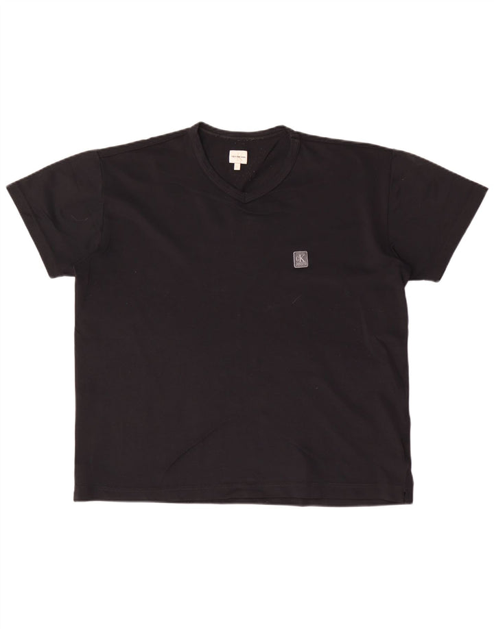 Calvin Klein Jeans Mens T-Shirt Top XL Black Polyamide