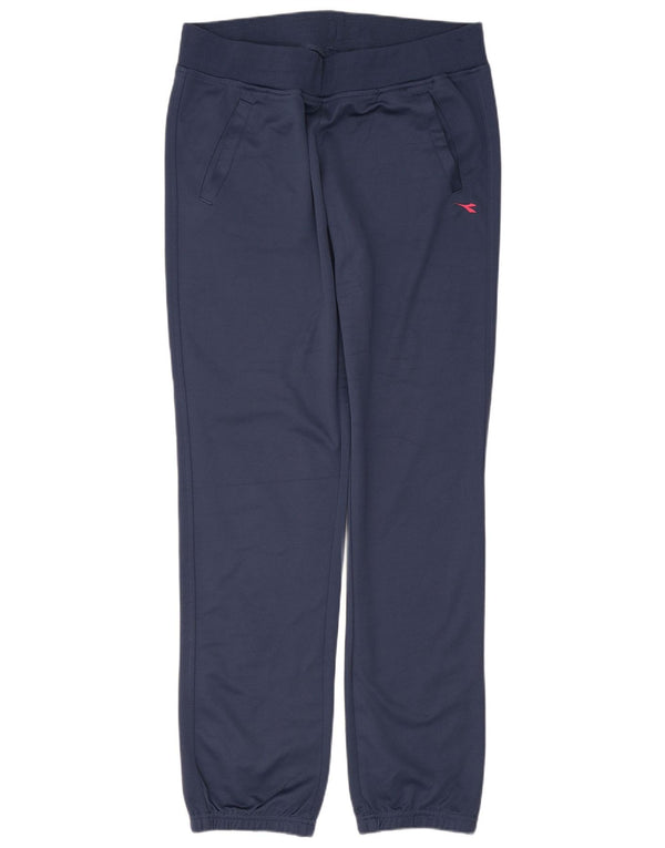 Diadora Womens Tracksuit Trousers Joggers UK 14 Large Navy Blue Polyester