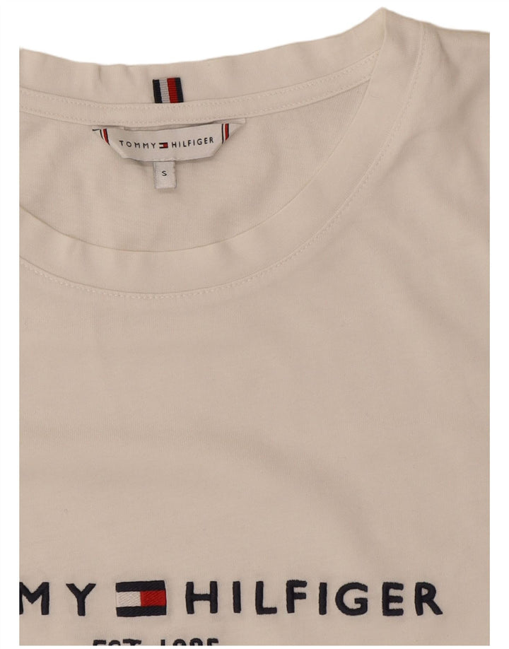 Tommy Hilfiger Womens Graphic T-Shirt Top UK 10 Small White