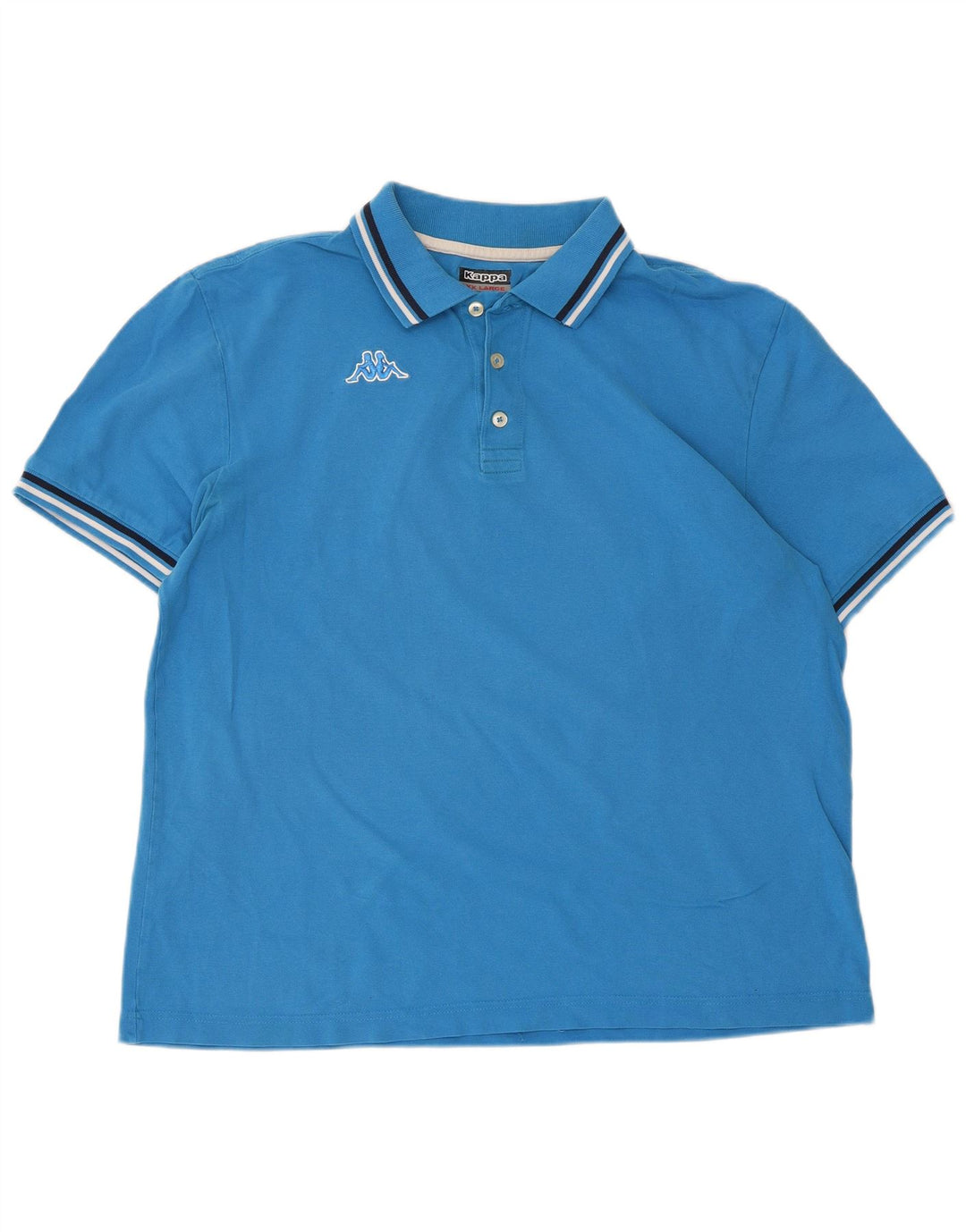 Kappa Mens Polo Shirt 2XL Blue Cotton