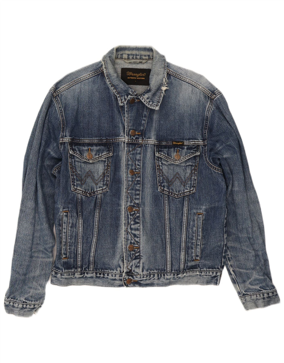 Wrangler Womens Denim Jacket UK 16 Large Blue Cotton