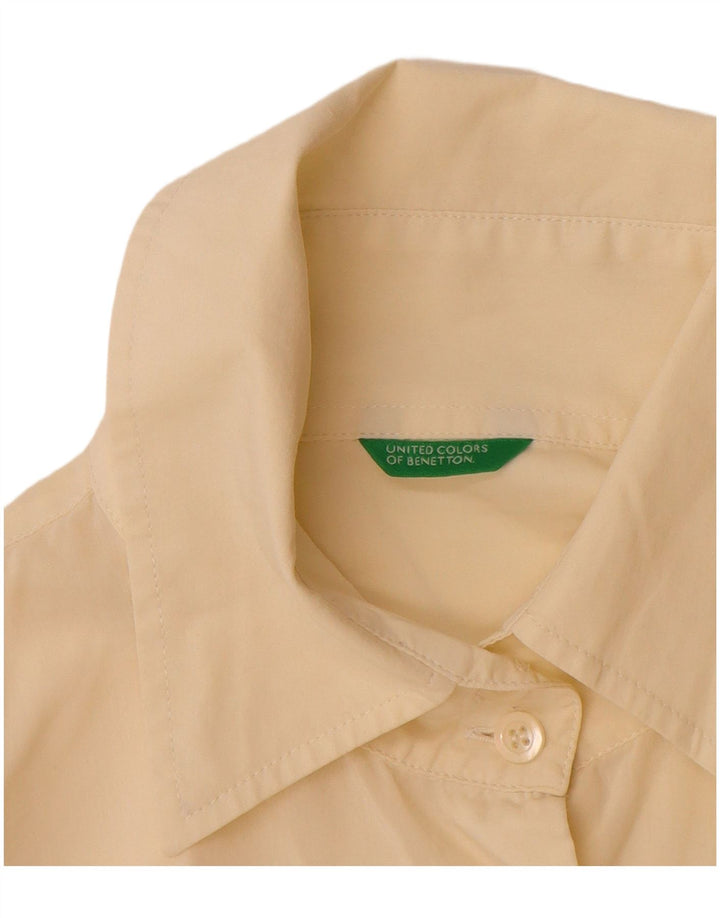 Benetton Womens Shirt UK 16 Large Off White