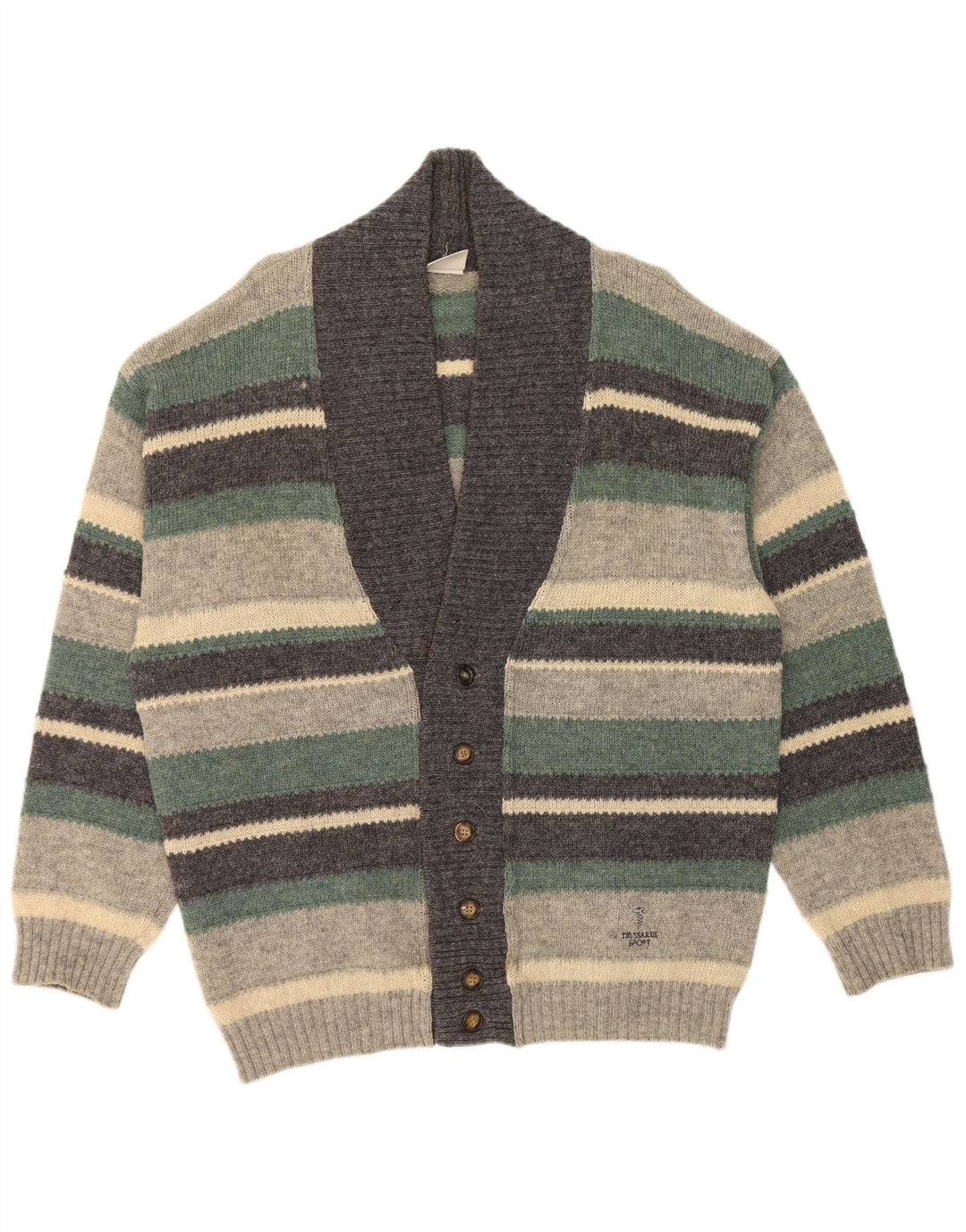 Trussardi Mens Cardigan Sweater XL Multicoloured Striped