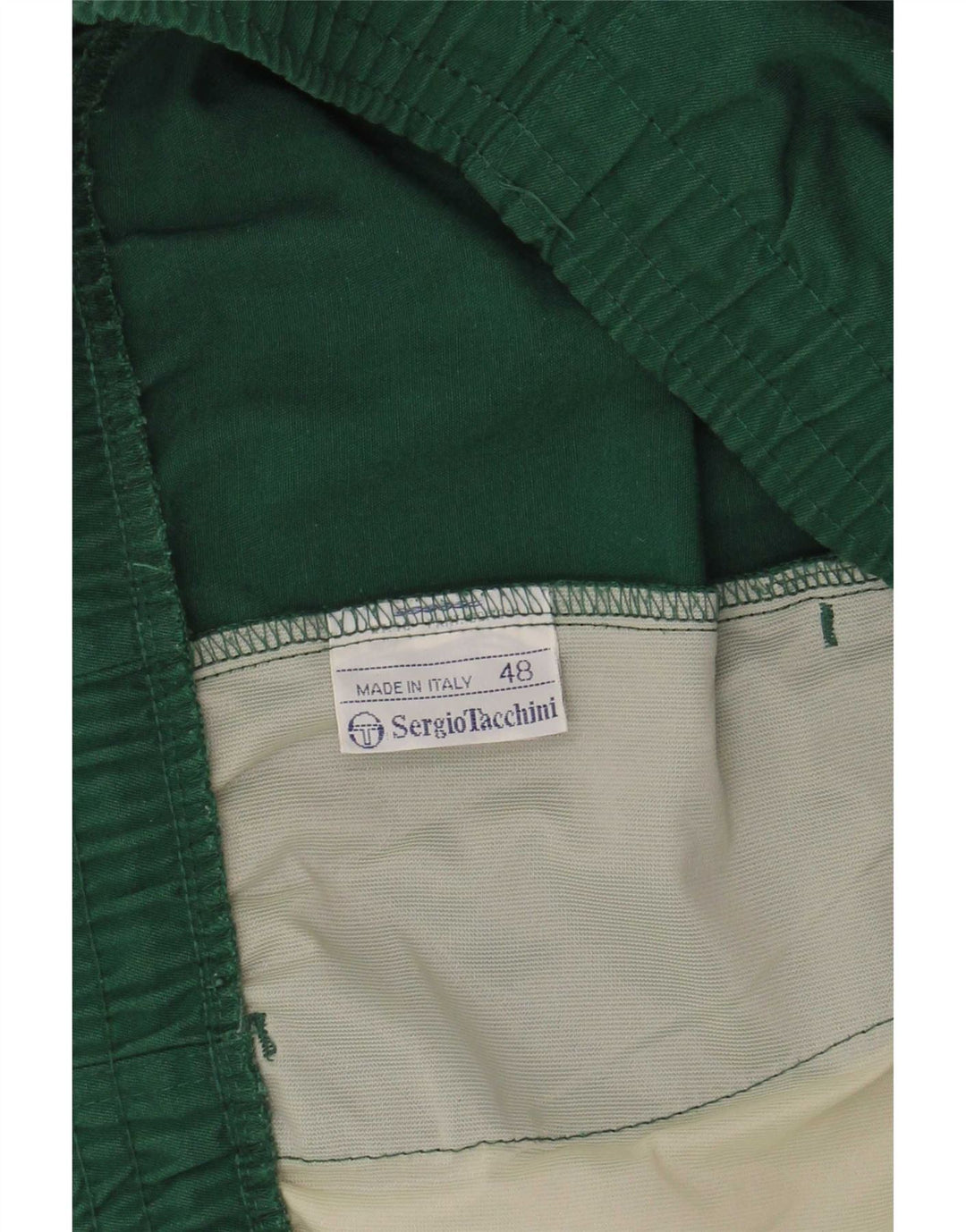 Sergio Tacchini Mens Sport Shorts IT 48 Medium Green Polyester