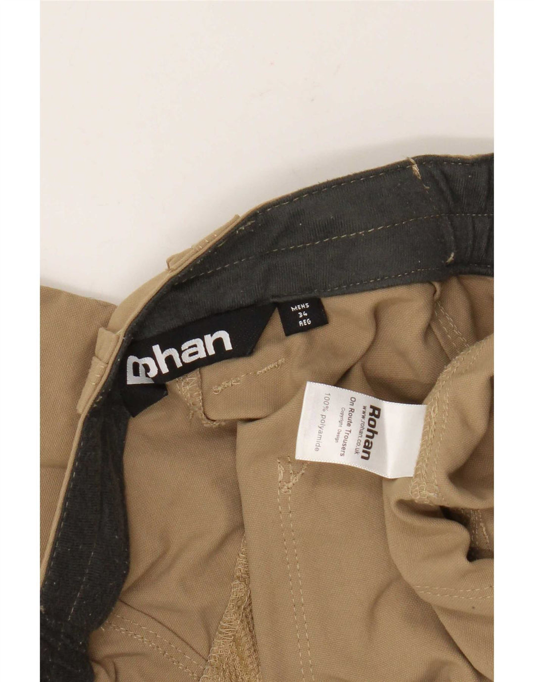 Rohan Mens Straight Chino Trousers W34 L29 Khaki Polyamide