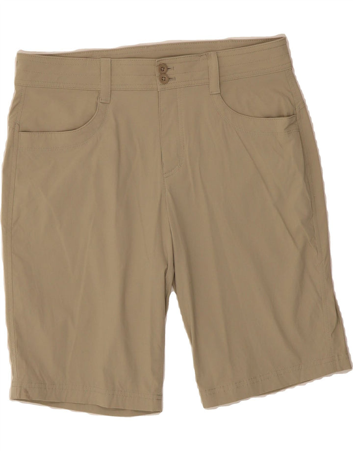 EDDIE BAUER Womens Casual Shorts US 12 Large W34  Khaki Nylon Vintage Eddie Bauer and Second-Hand Eddie Bauer from Messina Hembry 
