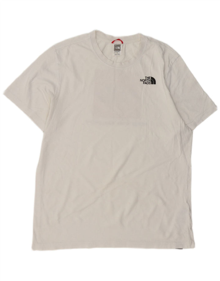 THE NORTH FACE Mens Graphic T-Shirt Top Large White Cotton