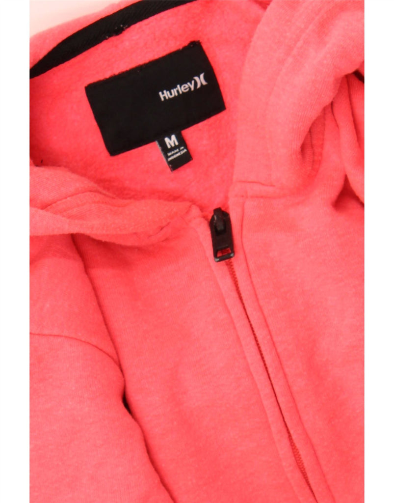 HURLEY Girls Graphic Zip Hoodie Sweater 10-11 Years Medium  Pink Polyester Vintage Hurley and Second-Hand Hurley from Messina Hembry 
