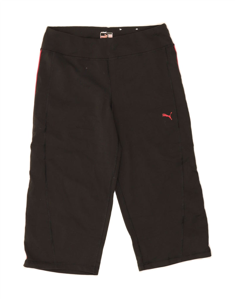 PUMA Womens Capri Tracksuit Trousers UK 10 Small Black Polyester Vintage Puma and Second-Hand Puma from Messina Hembry 