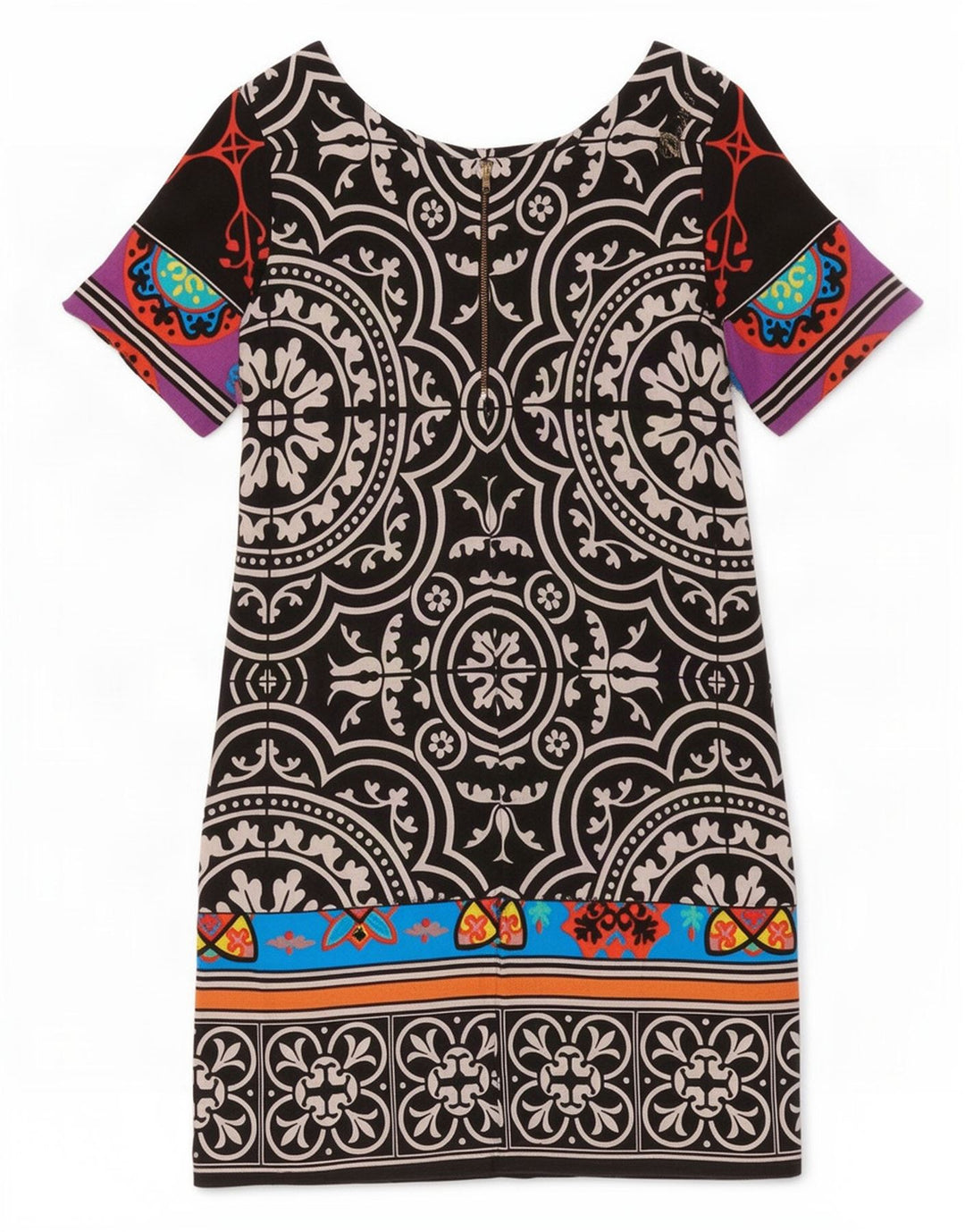 Desigual Womens Shift Dress EU 36 Small Multicoloured Paisley Viscose