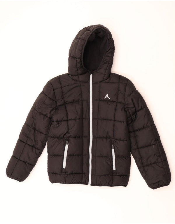 Jordan Boys Hooded Padded Jacket 13-14 Years XL Black Polyester