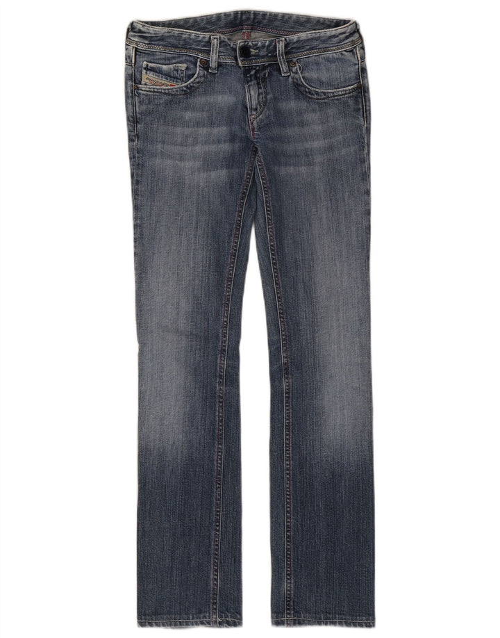 DIESEL Womens Straight Jeans W26 L30 Blue Cotton