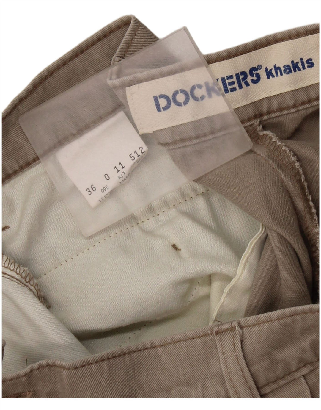 DOCKERS Mens Khakis Pegged Chino Shorts W36 Large  Beige Cotton