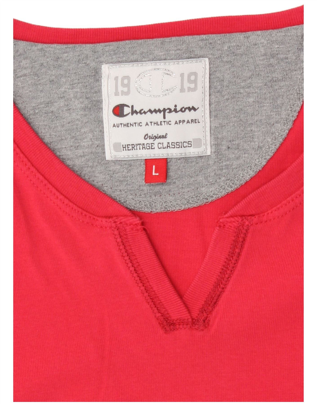 Champion Womens Heritage Classics T-Shirt Top UK 14 Large Red