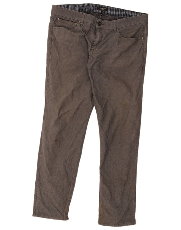 Ted Baker Mens Straight Casual Trousers W36 L30 Grey
