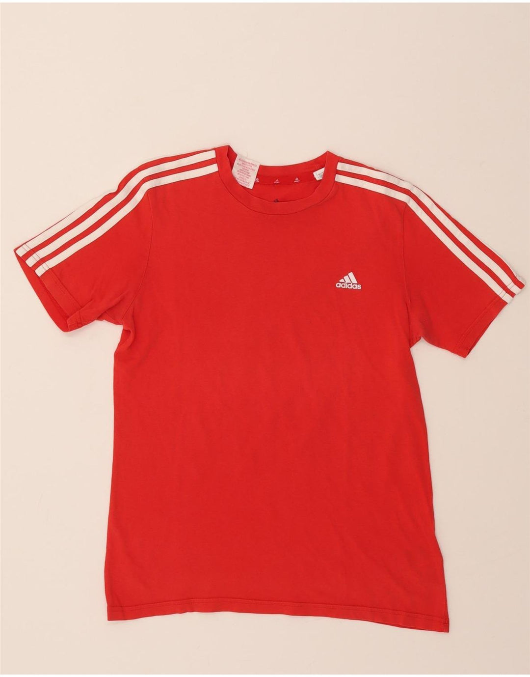 ADIDAS Boys T-Shirt Top 13-14 Years Red Cotton Vintage Adidas and Second-Hand Adidas from Messina Hembry 