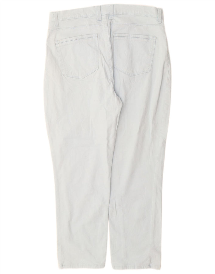 LEE Womens Cropped Trousers US 12 Large W30 L25 Blue Cotton