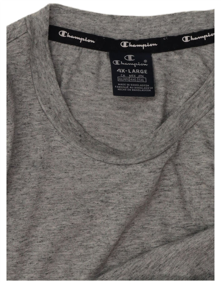 Champion Mens T-Shirt Top 4XL Grey Flecked