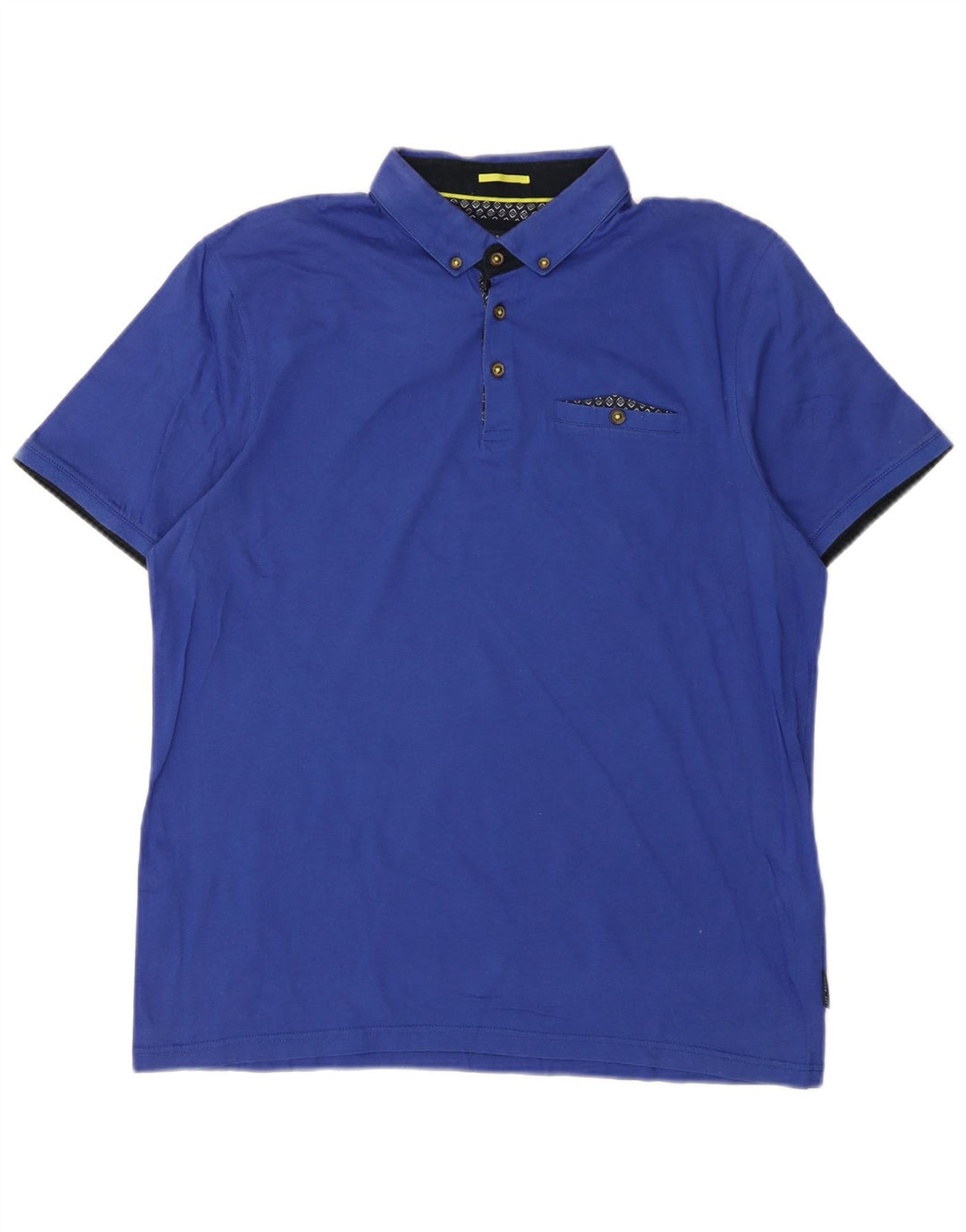 TED BAKER Mens Polo Shirt Size 5 XL Blue Cotton