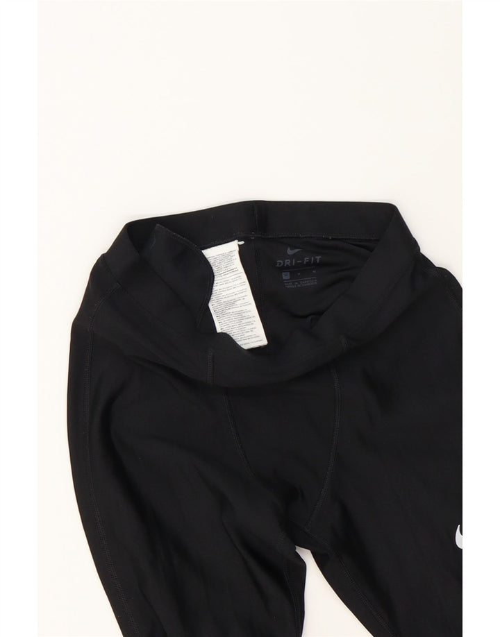 NIKE Womens Dri Fit High Waist Leggings UK 12 Medium  Black Polyester Vintage Nike and Second-Hand Nike from Messina Hembry 