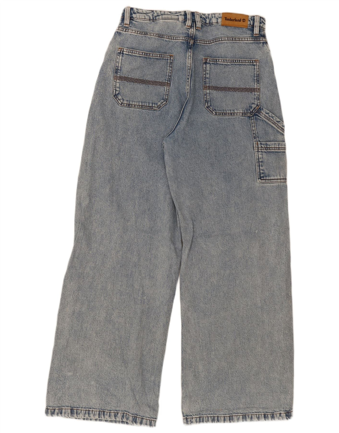 Timberland Mens Cargo Wide Leg Jeans W31 L32 Blue Cotton