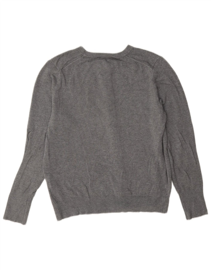 Zara Womens Cardigan Sweater UK 14 Large Grey Viscose Classic