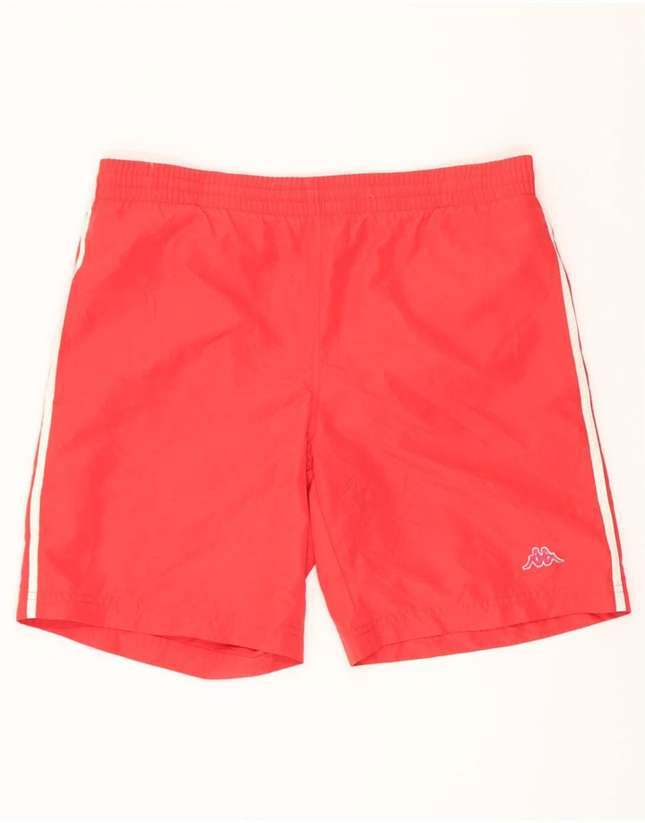 Kappa Mens Swimming Shorts Small Red Polyester