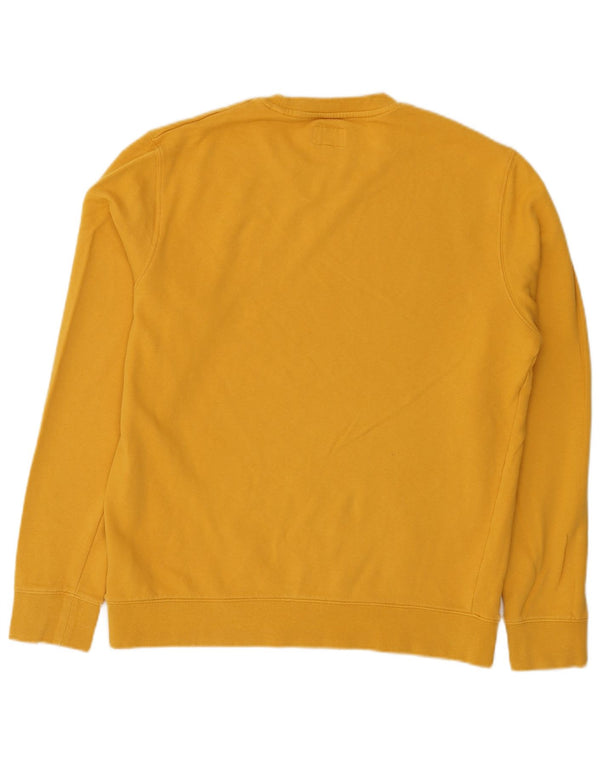 Wrangler Mens Sweatshirt Jumper Large Yellow Cotton