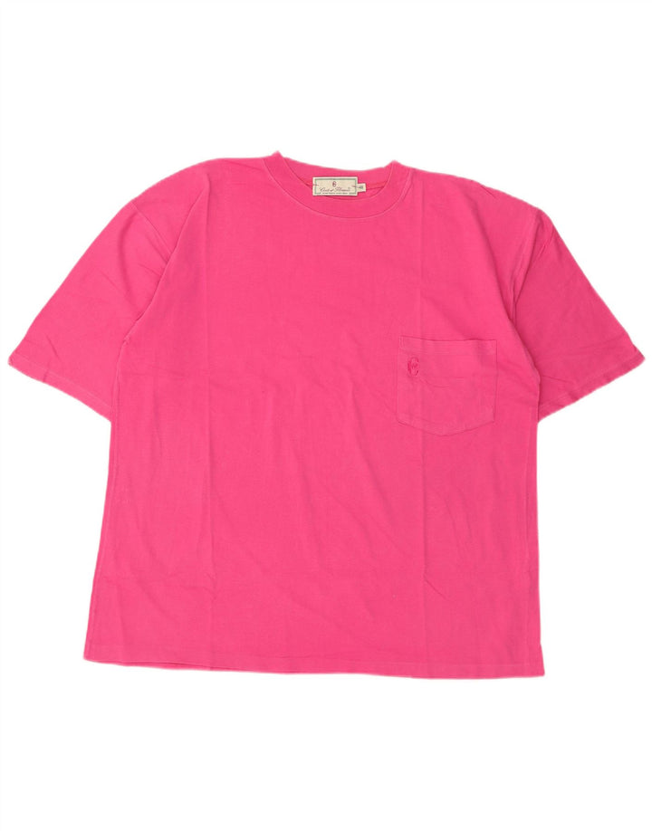 CONTE OF FLORENCE Womens T-Shirt Top IT 48 XL Pink Cotton