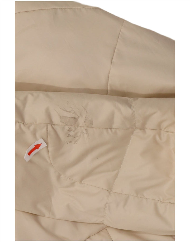 Ralph Lauren Womens Crop Padded Jacket UK 14 Medium Off White Polyester