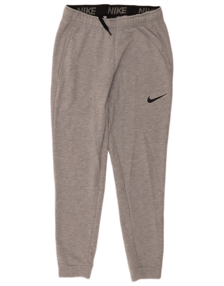 Nike Mens Dri Fit Standard Tracksuit Trousers Joggers Small Grey Flecked