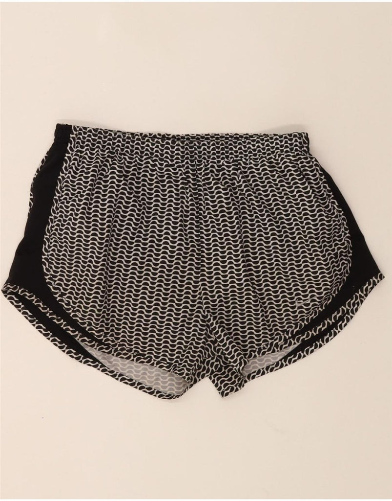 NIKE Womens Dri Fit Sport Shorts UK 14 Medium Black Geometric Polyester Vintage Nike and Second-Hand Nike from Messina Hembry 